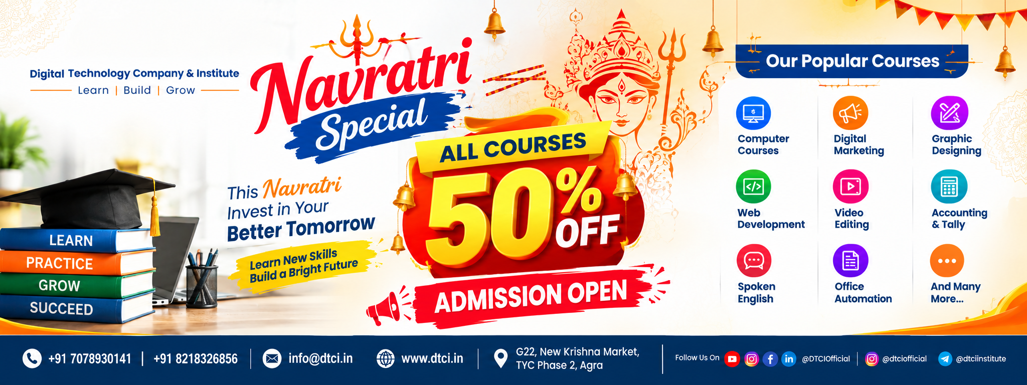 Navratri special: 50% off all DTCI courses; admissions open